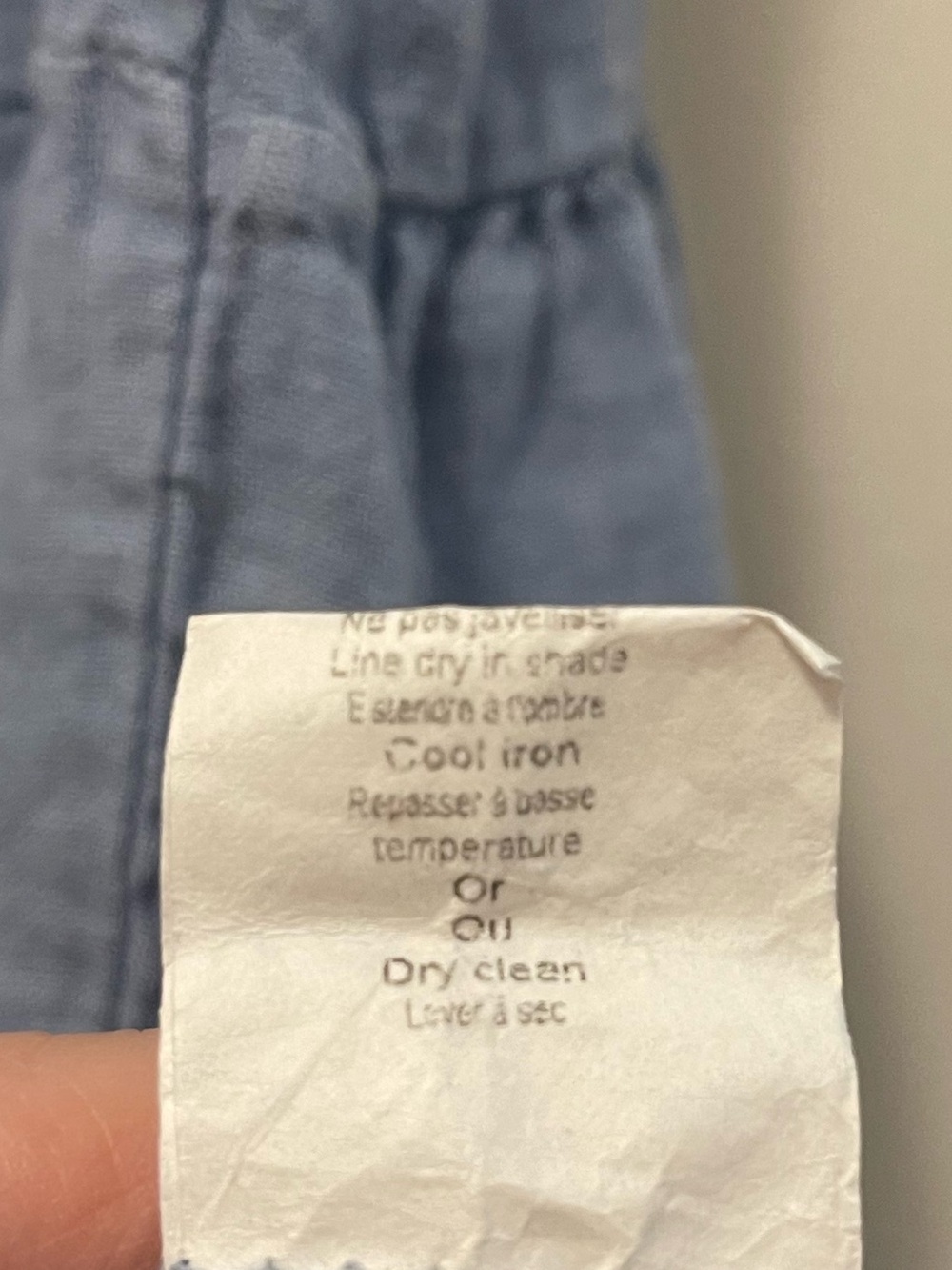 Linen Sleeveless Tiered Midi Dress in Light Blue - Picture 8 of 8